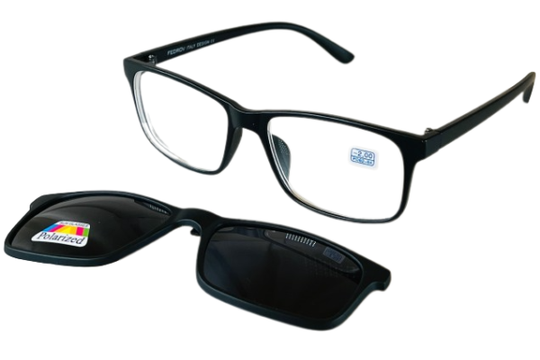Окуляри з діоптрією 2788 c клипсою Polarized чорна