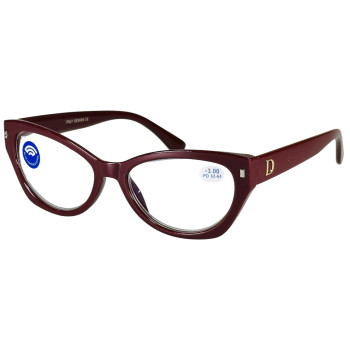 Очки с диоптрией 7105 C3 Бордовый Blue Blocker (58-60мм )